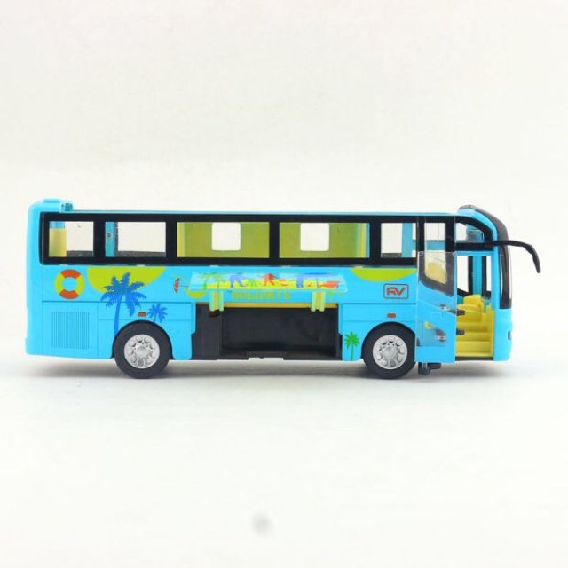 Mô Hình Kim Loại 1:32 Xe Bus 1 Tầng Love Life  19cm - ảnh thật cuối