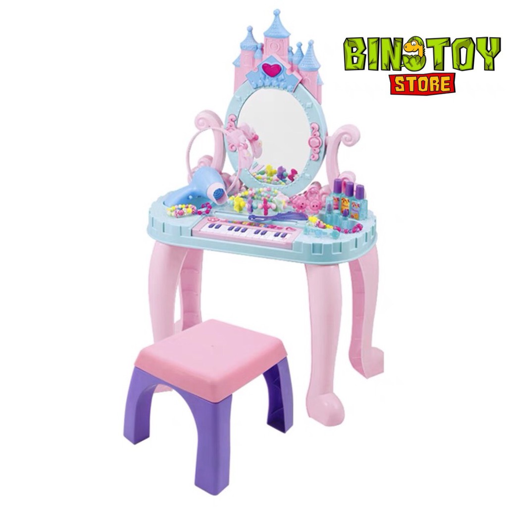 Bộ đồ chơi bàn trang điểm cỡ to kèm ghế và đàn piano BINO 036