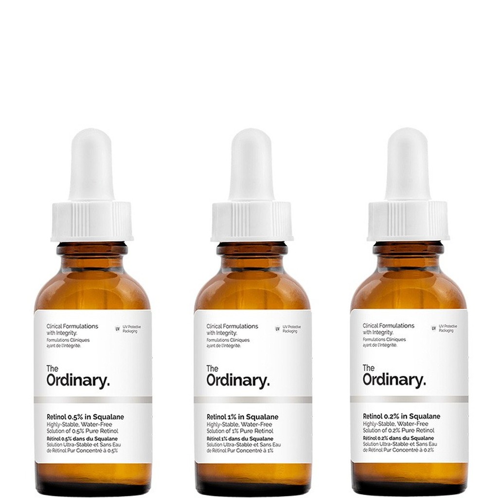 Serum chống lão hoá, sạm, nám The Ordinary Retinol 0.2%, 0.5% và 1% in Squalane 30ml