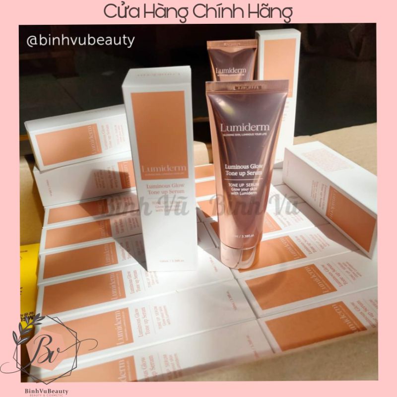 Kem Dưỡng Trắng Da Mặt nâng tone cấp ẩm làm sáng Lumiderm Luminous Glow Tone Up Serum 100ml
