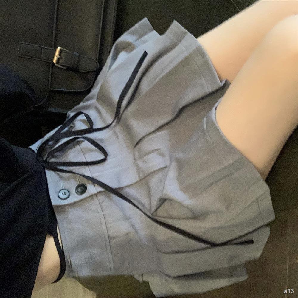 Váy xếp ly kết hợp tất cả kiểu đại học kéo dài tỷ lệ cao và loại váy hakama nữ ngắn mỏng