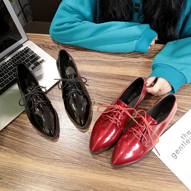 Giày da bóng phong cách Harajuku cho nữ | BigBuy360 - bigbuy360.vn