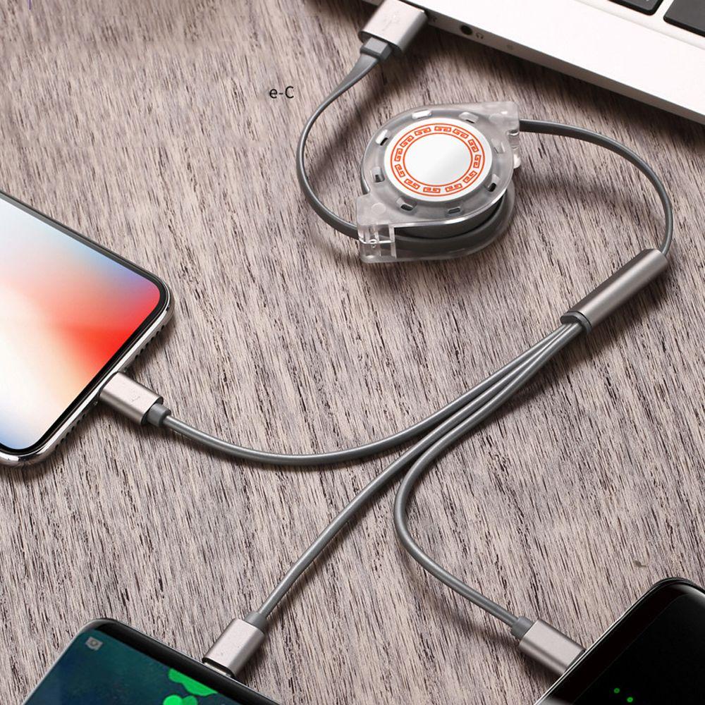 Cáp Sạc Nhanh USB Type C Ẩn Hình Tròn Có Thể Thu Gọn Cho Điện Thoại TAYLOR1