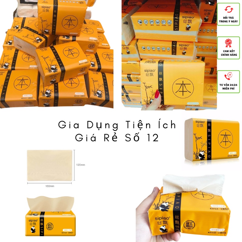 Giấy Ăn Gấu Trúc Thùng 30 Gói - Chính Hiệu Sipiao