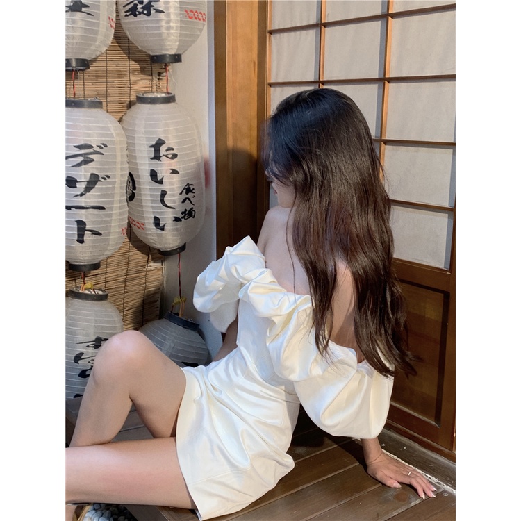 𝐎𝐑𝐃𝐄𝐑. Váy Trễ Vai Tay Bồng Bèo Kiểu Pháp Kiêu Sa