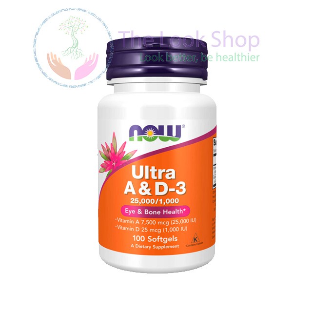 Viên uống vitamin Ultra A và D3- NOW USA