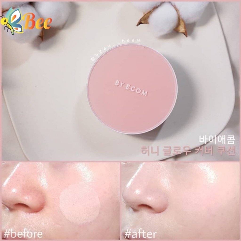 Phấn nước By Ecom Honey Glow Cover Cushion 12g #21 Light Beige #23 Natural Beige | BigBuy360 - bigbuy360.vn
