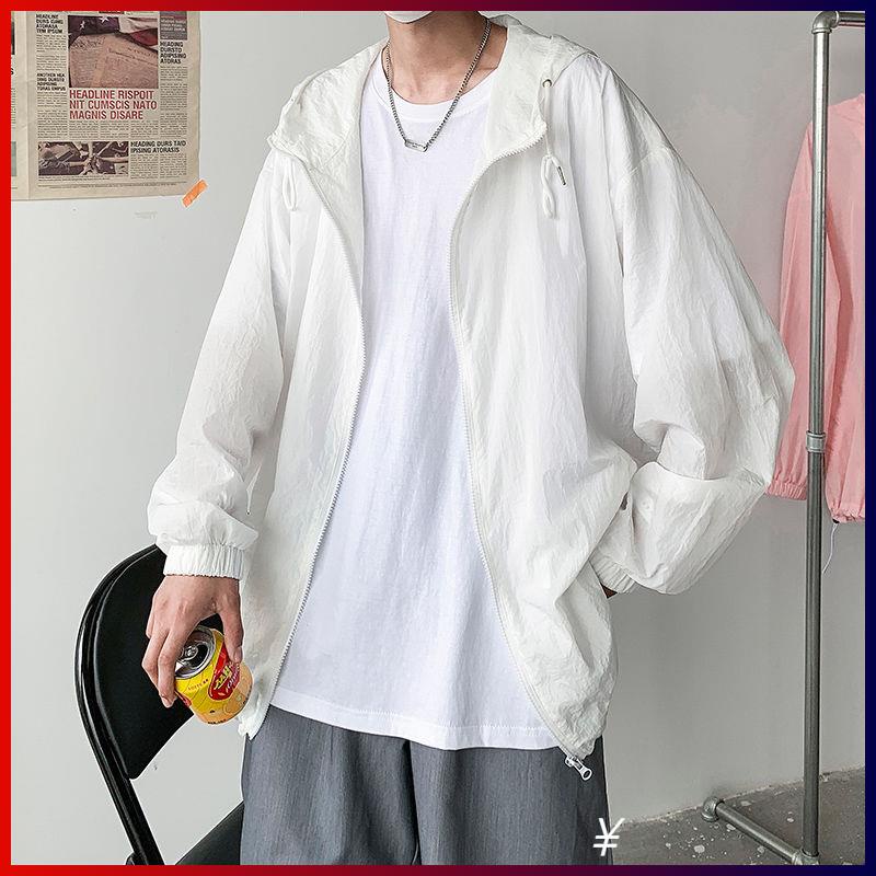 Ultra Áo Khoác Hoodie Chống Nắng Siêu Mỏng Dáng Rộng Màu Trơn Thời Trang Mùa
