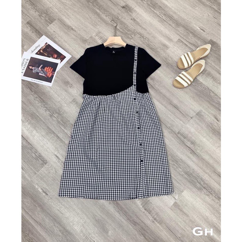 Váy Bầu Đẹp Thiết Kế Mùa Hè Váy Bầu Cotton Pha Kẻ Sọc, mềm mại, thoáng mát