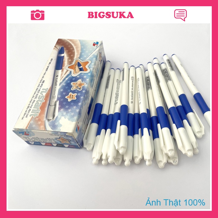 Bút bi gel Thiên Long Gel-012 Starlit xanh BIGSUKA