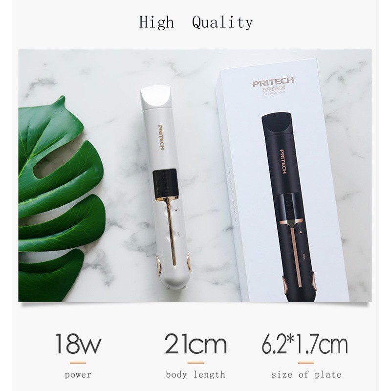 Máy Duỗi Tóc Pritech Kết Nối Không Dây Sạc Dự Phòng