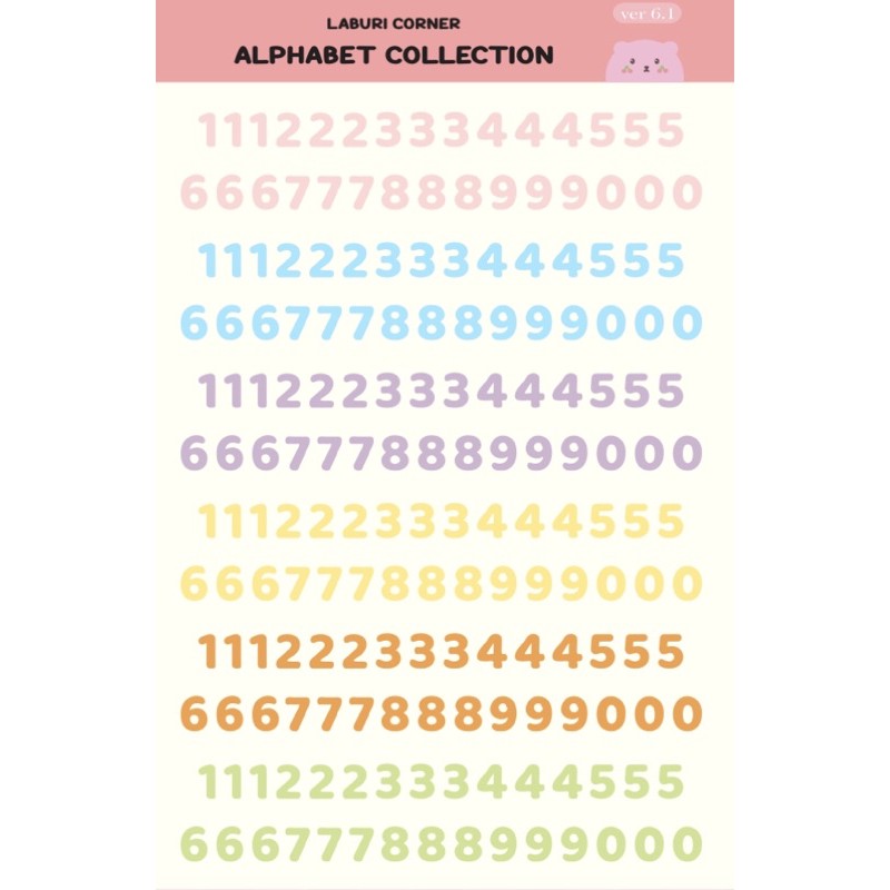 NUMBER STICKER COLLECTIONSticker SỐ 2 font chữ, 2 màu