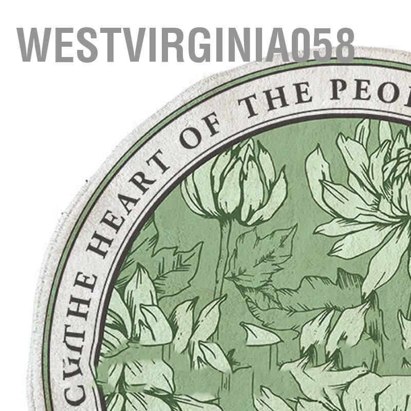 Westvirginia058 Thảm phòng tắm Vòng tròn màu xanh lá cây Hóa chất sợi pha trộn thấm nước cửa không trượt cho nhà bếp