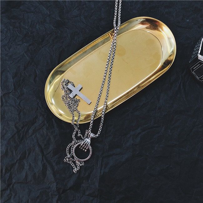 Dây Chuyền Mặt Nhẫn Dài Hình Móng Vuốt Ma Thuật 22118 Phong Cách Hip-Hop Cho Nam Và Nữ