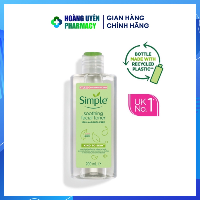 Toner Simple Soothing Facial Kind to Skin 200ml