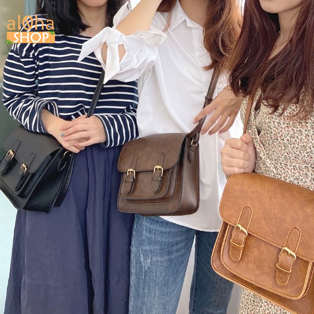 Túi đeo chéo, đeo vai da cao cấp T0128 Ulzzang chống thấm nước, bền bỉ - al0ha Shop