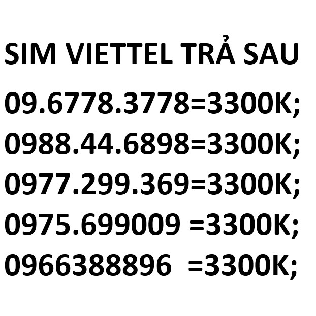 Sim đẹp 10 số viettel trả sau  ZMX666