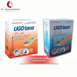 UGOTANA / UGO TANA - Băng Dính Cá Nhân - Đã Tiệt Trùng - Vải Co Giãn - Không Thấm Nước - Hộp 102 Miếng