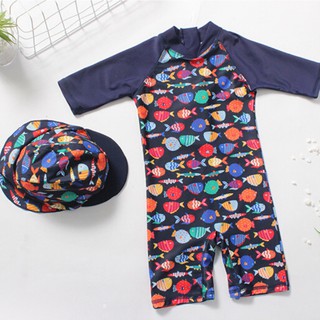 Đồ bơi bé trai liền mảnh + nón
