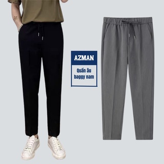 Quần âu nam cạp chun cao cấp chất vải tuyết, kiểu dáng baggy ống rộng, phong cách Hàn Quốc mặc co giãn thoải mái