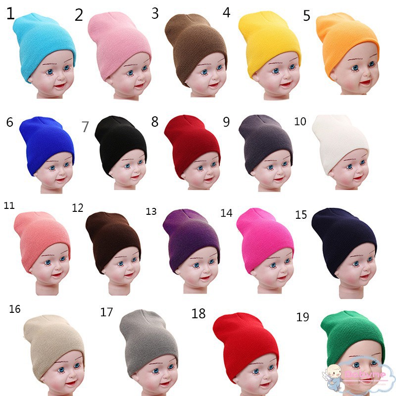 Mũ len màu sắc dễ thương cho bé