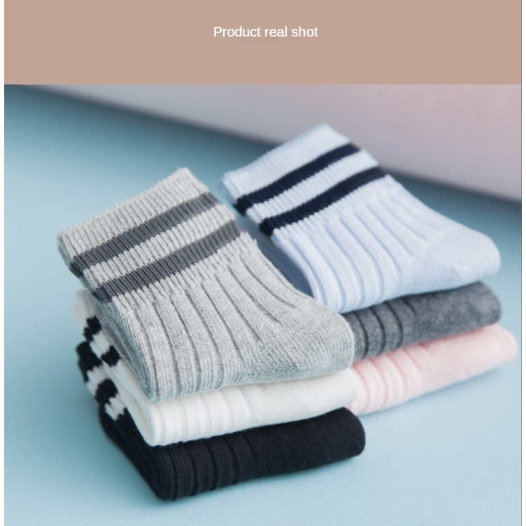 Vớ Cotton Dày Dặn Họa Tiết Kẻ Sọc Dành Cho Bé 0-3 Tuổi