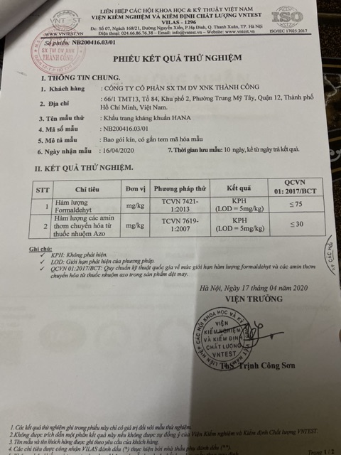 KHẨU TRANG Y TẾ 4 LỚP HANA