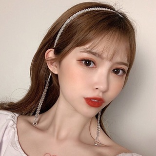 Cài tóc chuỗi dây đá lấp lánh
