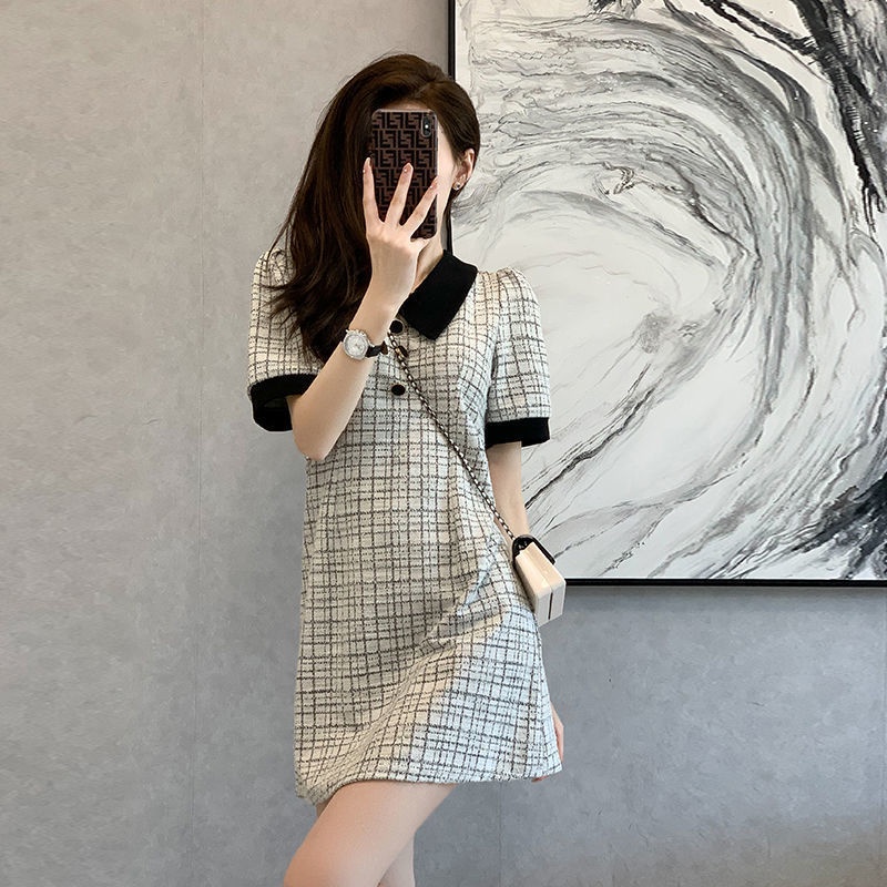 French Vintage Hepburn dress children's summer 2022 new style temperament small casual doll collar dress