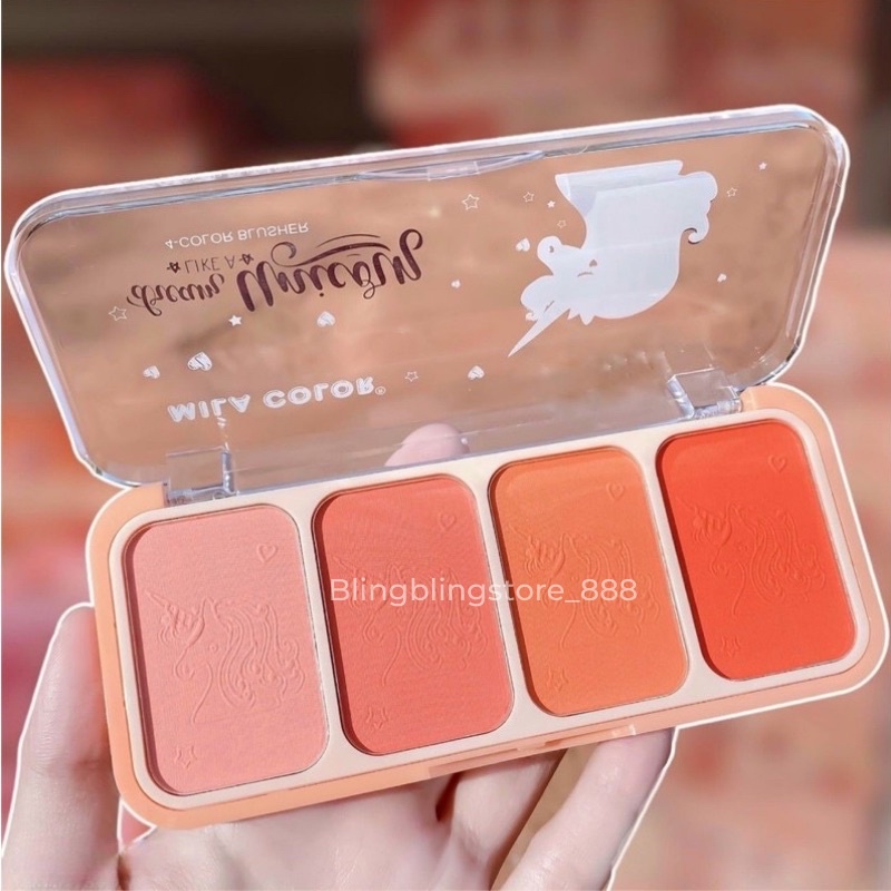 Bảng Phấn Má Phấn Mắt 4 Ô Trang Điểm Makeup Cá Nhân Unicorn - Mila Color | BigBuy360 - bigbuy360.vn