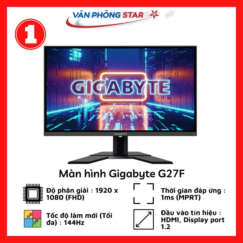 Màn hình Gigabyte G27F chính hãng