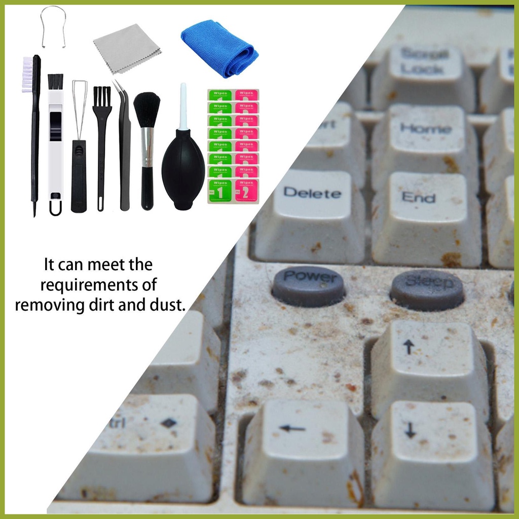 Dụng Cụ Làm Sạch Bàn Phím Máy Tính Kèm Chổi Quét Bụi Và Khăn Lau Điện Tử tamvn tamvn