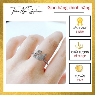 Trang sức Swarovski, nhẫn thiên nga trắng mẫu hot sang trọng, tinh tế fullbox_thien_nga_viet_nam