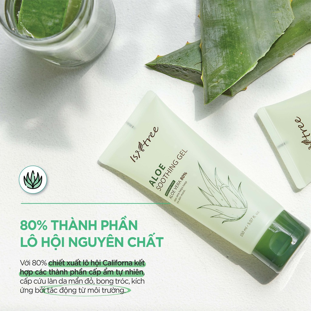 [Mã BMBAU50 giảm 7% đơn 99K] Gel dưỡng ẩm chiết xuất lô hội ISNTREE ALOE SOOTHING GEL 150ml