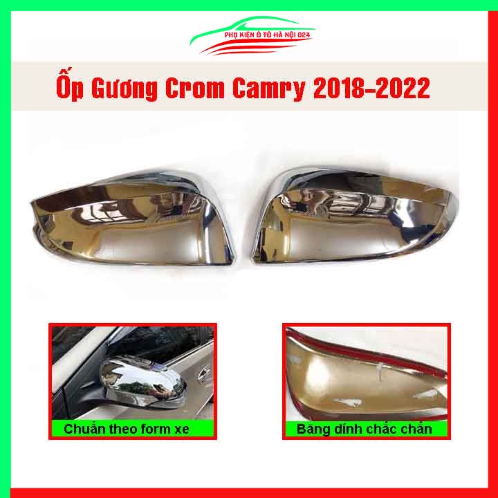 Ốp gương chiếu hậu Camry 2018-2020 mạ crom bảo vệ chống trầy trang trí làm đẹp xe