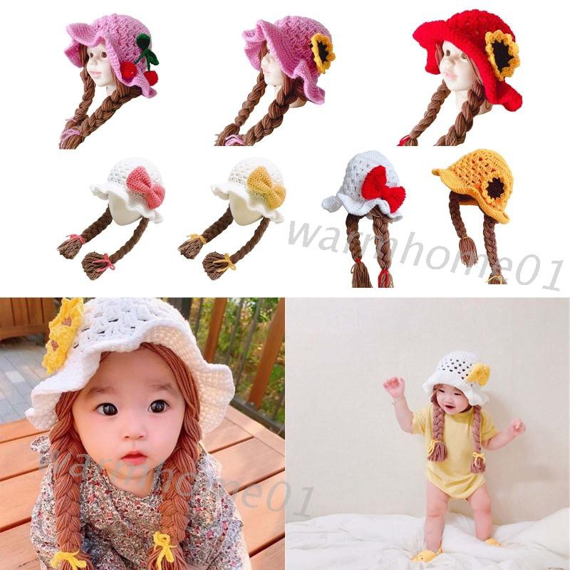 (Hàng Mới Về) Tóc Giả Bện Handmade Đáng Yêu Cho Bé Gái