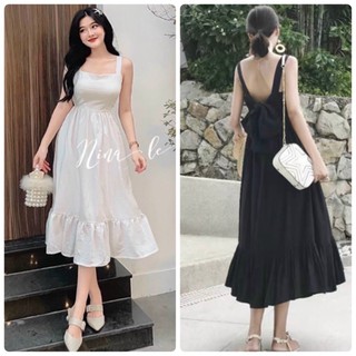 ĐẦM MAXI ĐUÔI CÁ NƠ LƯNG (KÈM VIDEO HÌNH THẬT)i