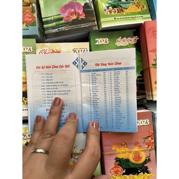Sổ tay ghi chú kèm lịch 2023 - 2024 new mini bỏ túi