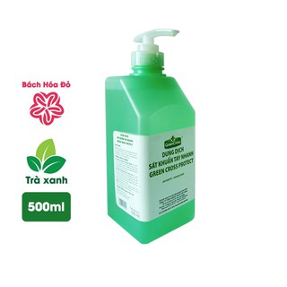 Dung Dịch Sát Khuẩn Tay Nhanh GREEN CROSS PROTECT chai 500ml - Hương Trà Xanh