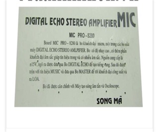 Bo Mạch Khuyếch đại Micro 8280