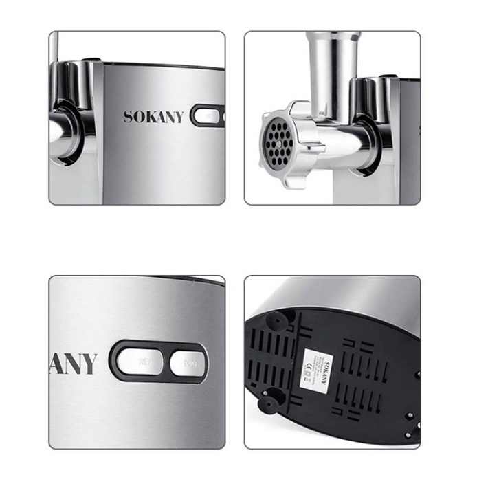 Máy xay thịt, giò chả, xay ruốc 2500W phân phối độc quyền Sokany