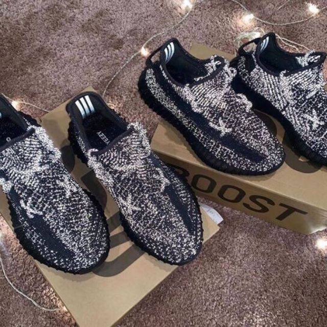 [Hàng sẵn + Full box] Giày Sneaker Yz350 Đem Full phản quang
