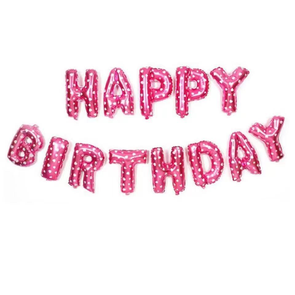 Bóng bay chữ Happy Birthday phụ kiện trang trí sinh nhật chữ hbbd
