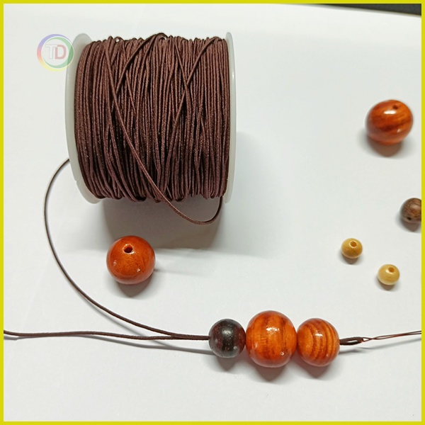 Dây dù lõi chun co giãn để xâu hạt gỗ hạt phong thủy, Dây xâu các loại hạt charm làm vòng handmade - TD1 store