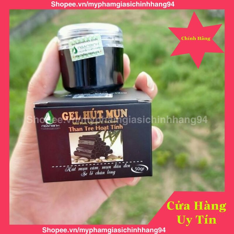 ( Chính hãng) Gel Hút Mụn Than Tre Hoạt Tính Ngân bình - đánh bay mụn đầu đen