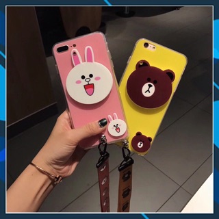 Ốp gương Gấu Brown và Thỏ Cony
