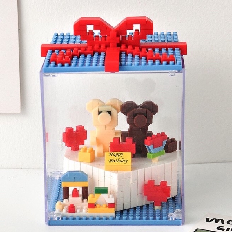 (CÓ SẴN)Bộ Đồ Chơi Lắp Ráp Mô Hình Cho Bé, Đồ chơi lắp ráp Lego khối bánh sinh nhật 3D phong cách Disney giáo dục trẻ em