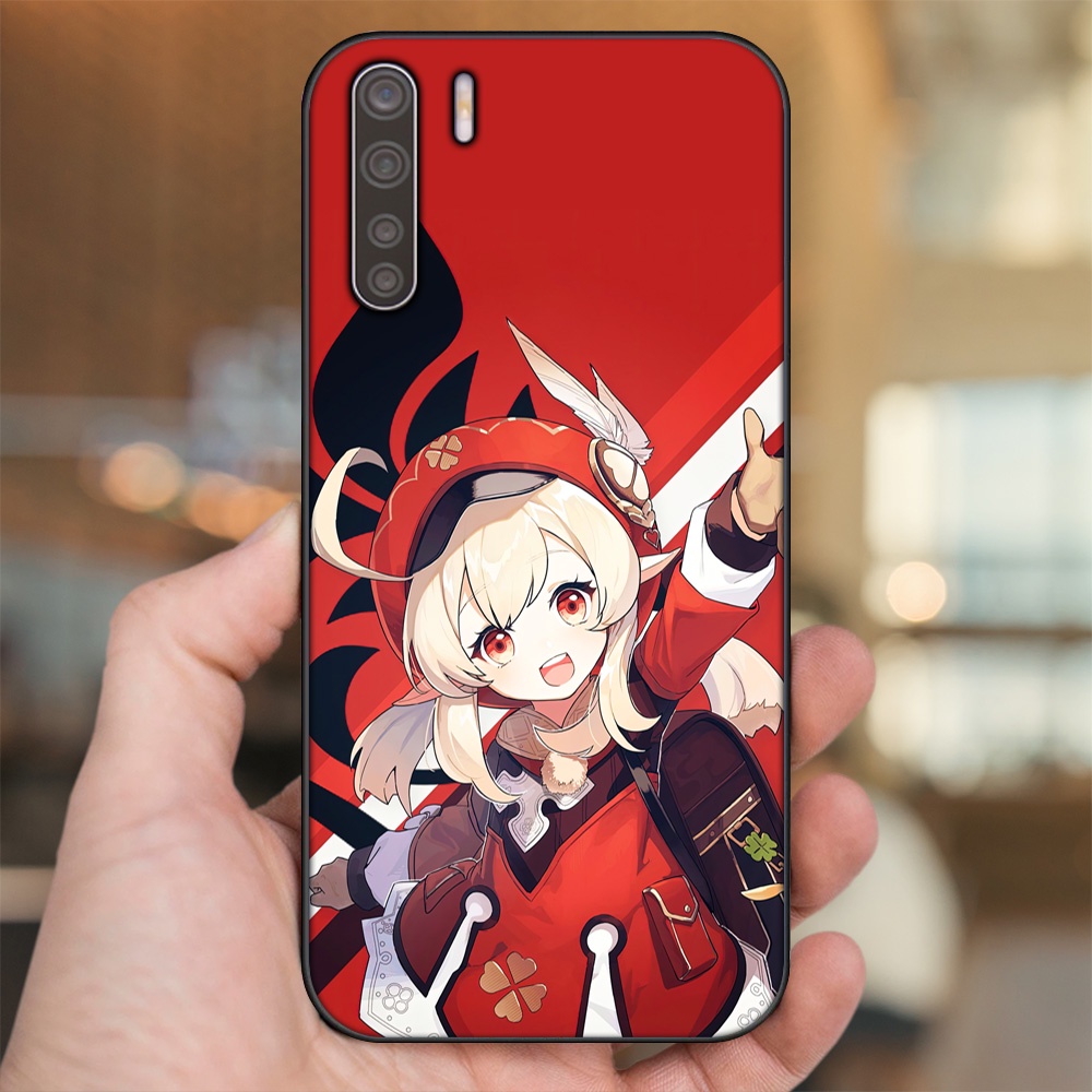 Ốp lưng Oppo A91, Reno 3 viền đen in hình Klee Genshin Impact