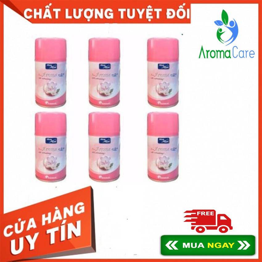 Combo 6 bình xịt nước hoa thơm phòng Aroma Hàn Quốc - Mùi Cafe dùng cho máy xịt tự động