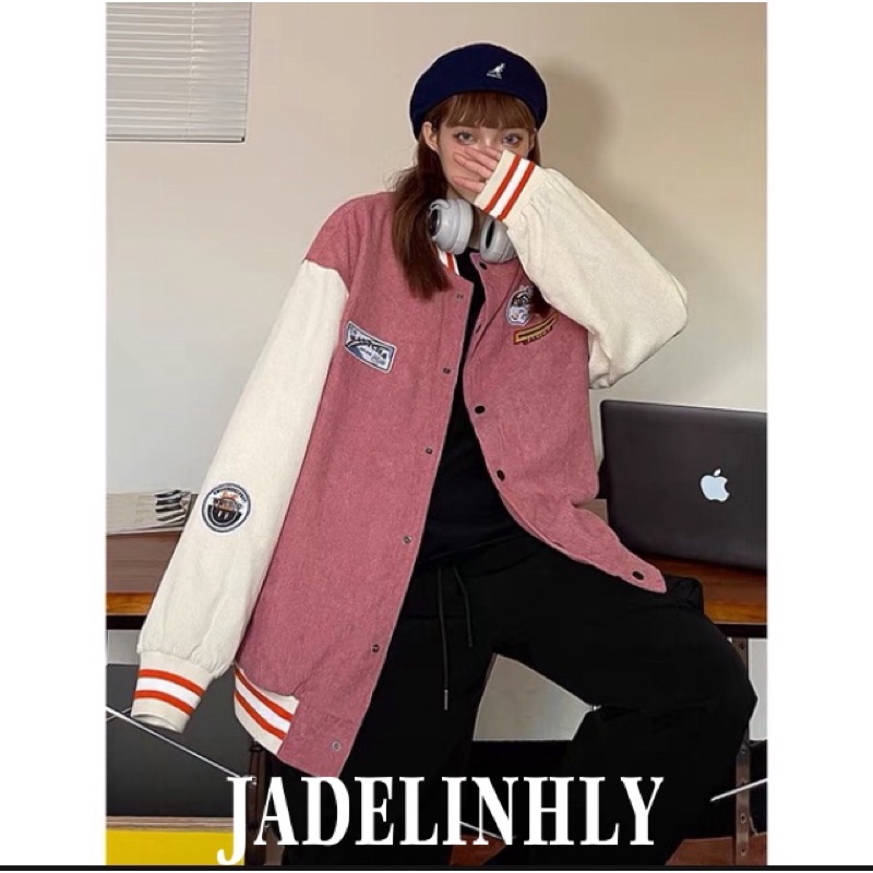 Áo khoác nelly nỉ sale (có sẵn) nhung sọc dọc dahood